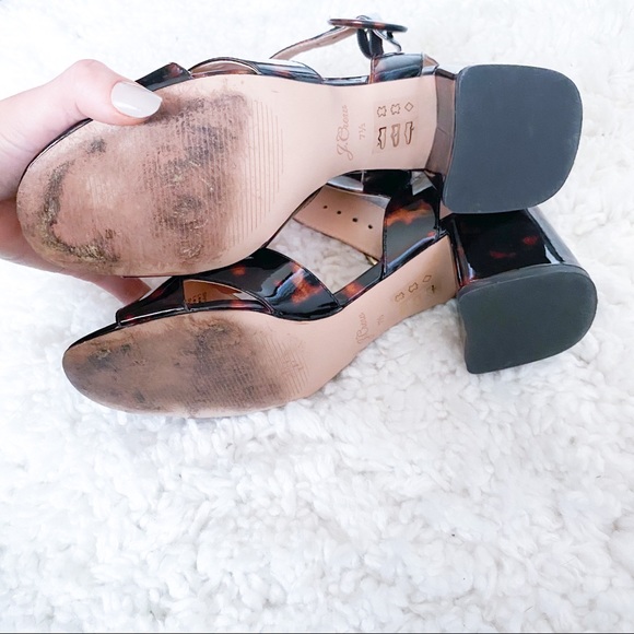 J. Crew Tortoise Penny Block Heel Sandals - Picture 7 of 7